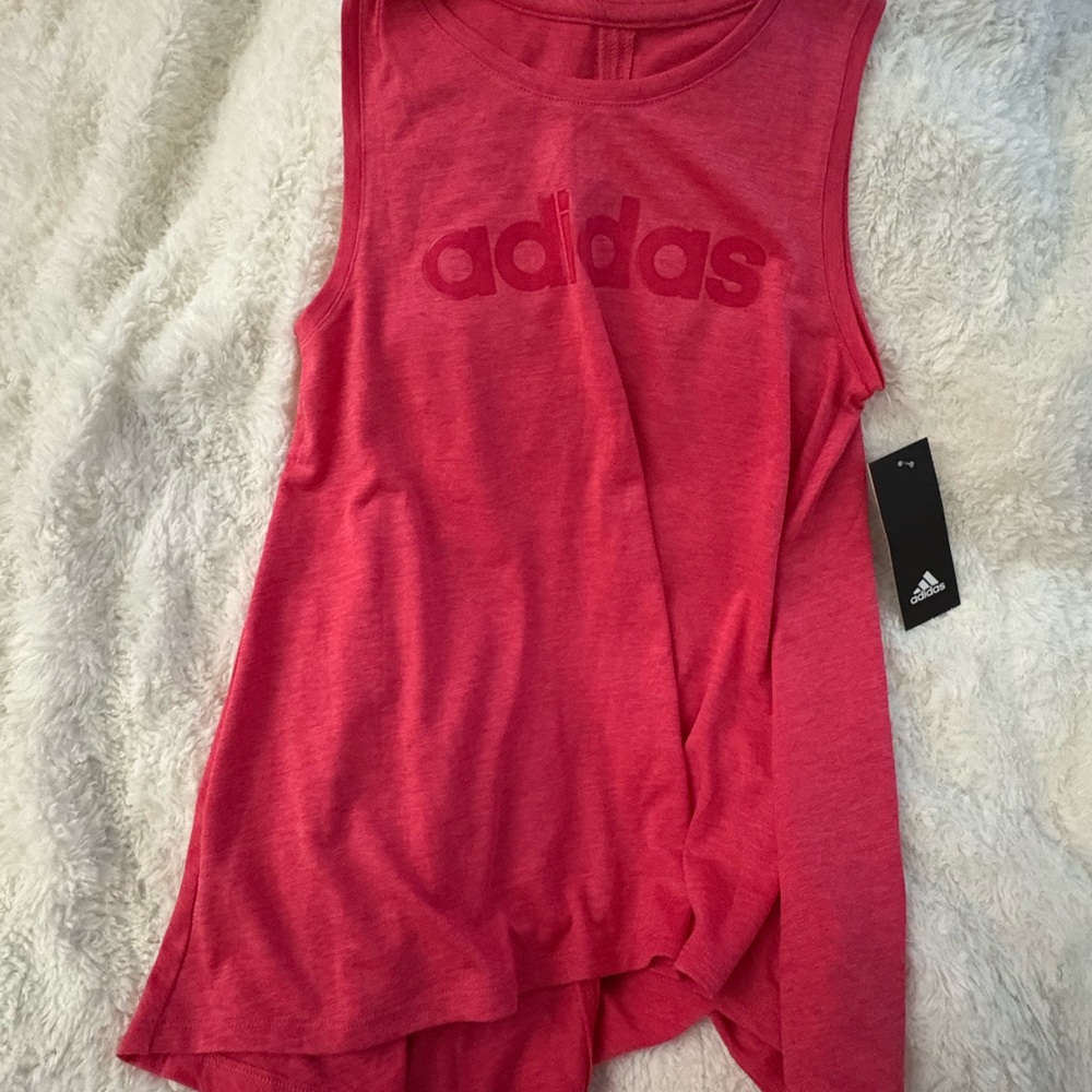 Adidas Kids 10/12 Vibrant hot pink Tank Top